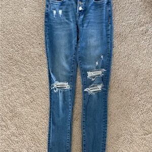 Altar'd State Blue Distressed Skinny Jeans